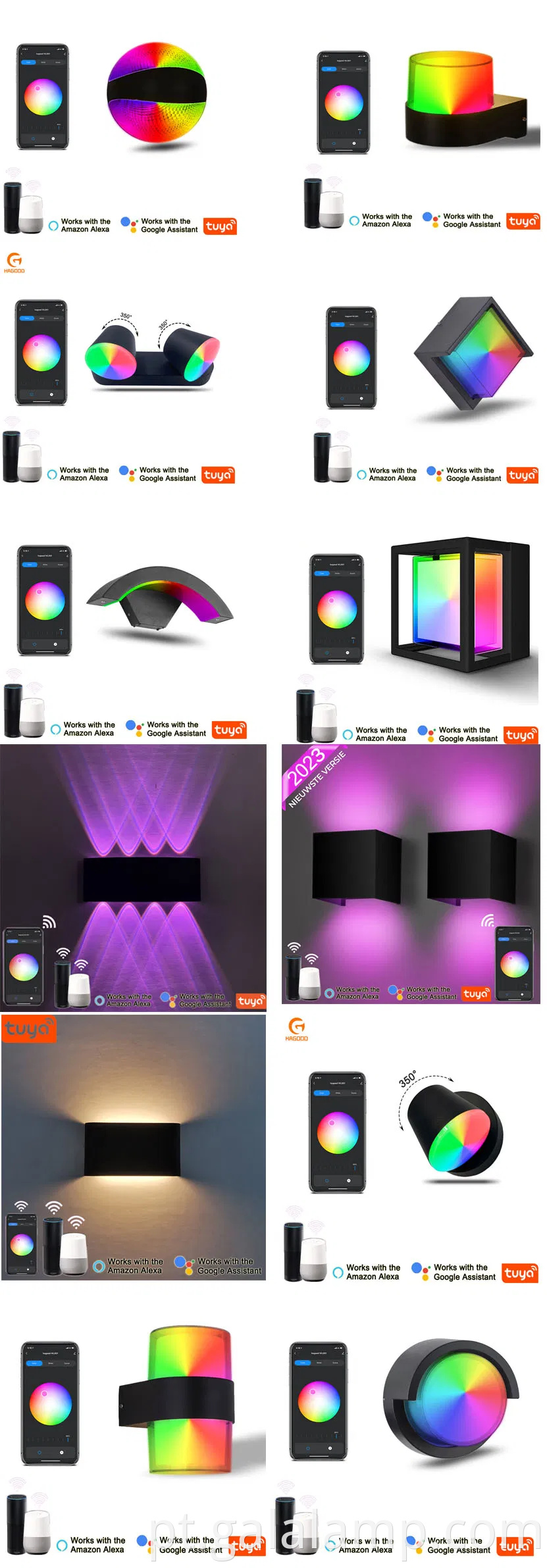 Modern graffiti Smart Outdoor Wall Light para espaços exclusivos